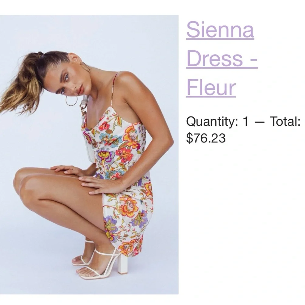Runaway the Label Sienna Dress- Fleur - Picture 1 of 4